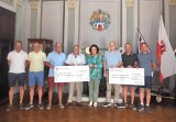 Prostate and Pancreatic Cancer Cycle Cheque Presentation